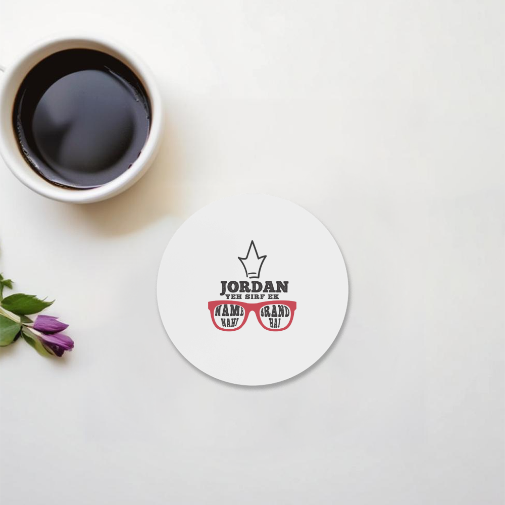 Personalized Grunge Acrylic Coaster Accessories with Custom Name