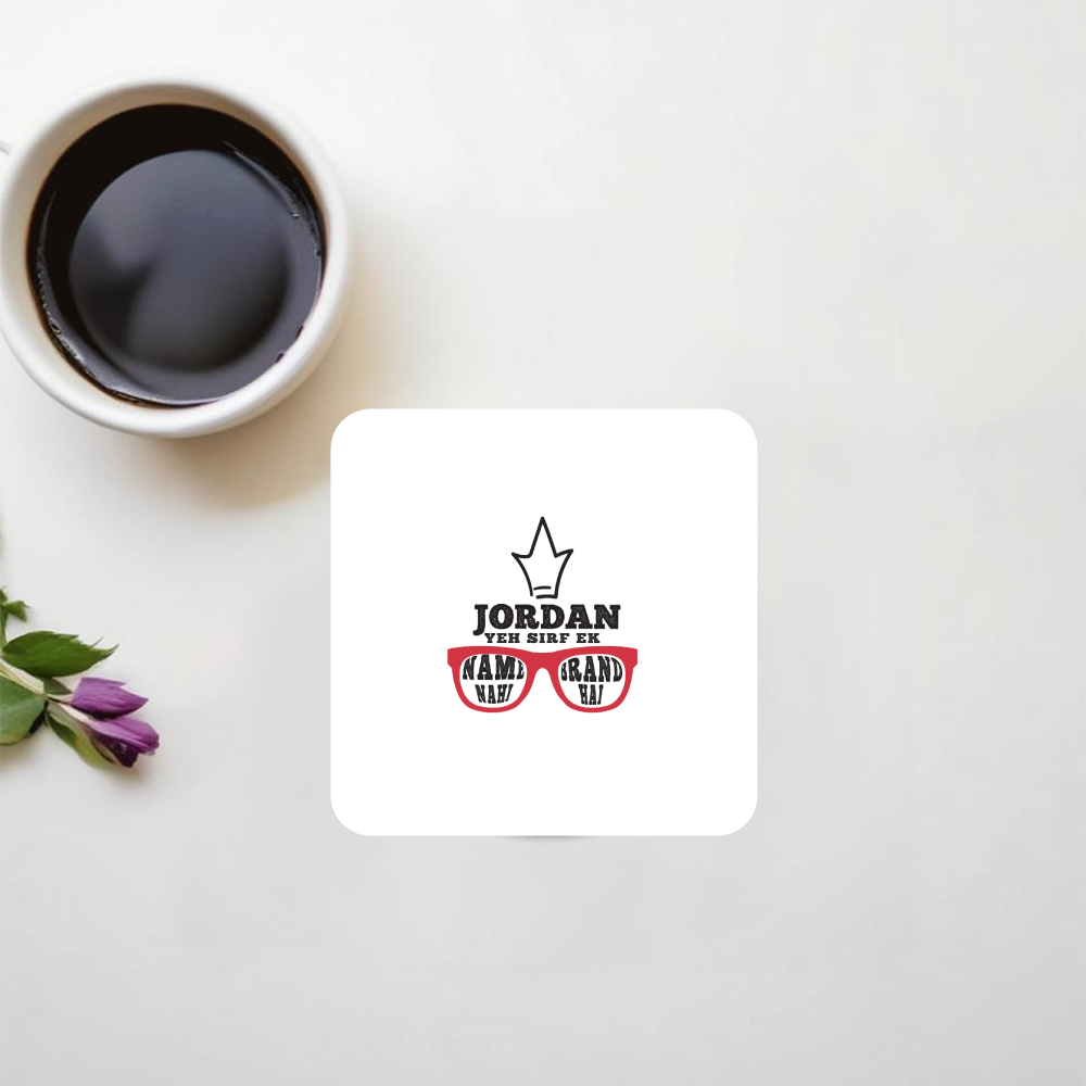 Personalized Grunge Acrylic Coaster Accessories with Custom Name