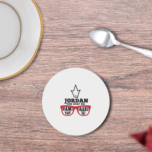 Personalized Grunge Coasters Accessories with Custom Name