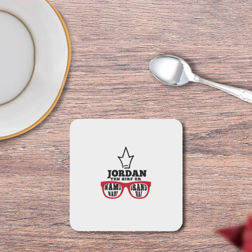 Personalized Grunge Coasters Accessories with Custom Name