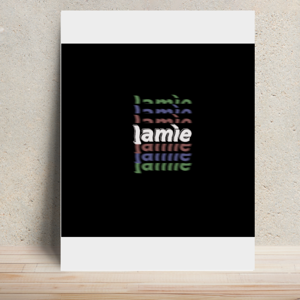 Personalized Modern Metal Posters Accessories with Custom Name
