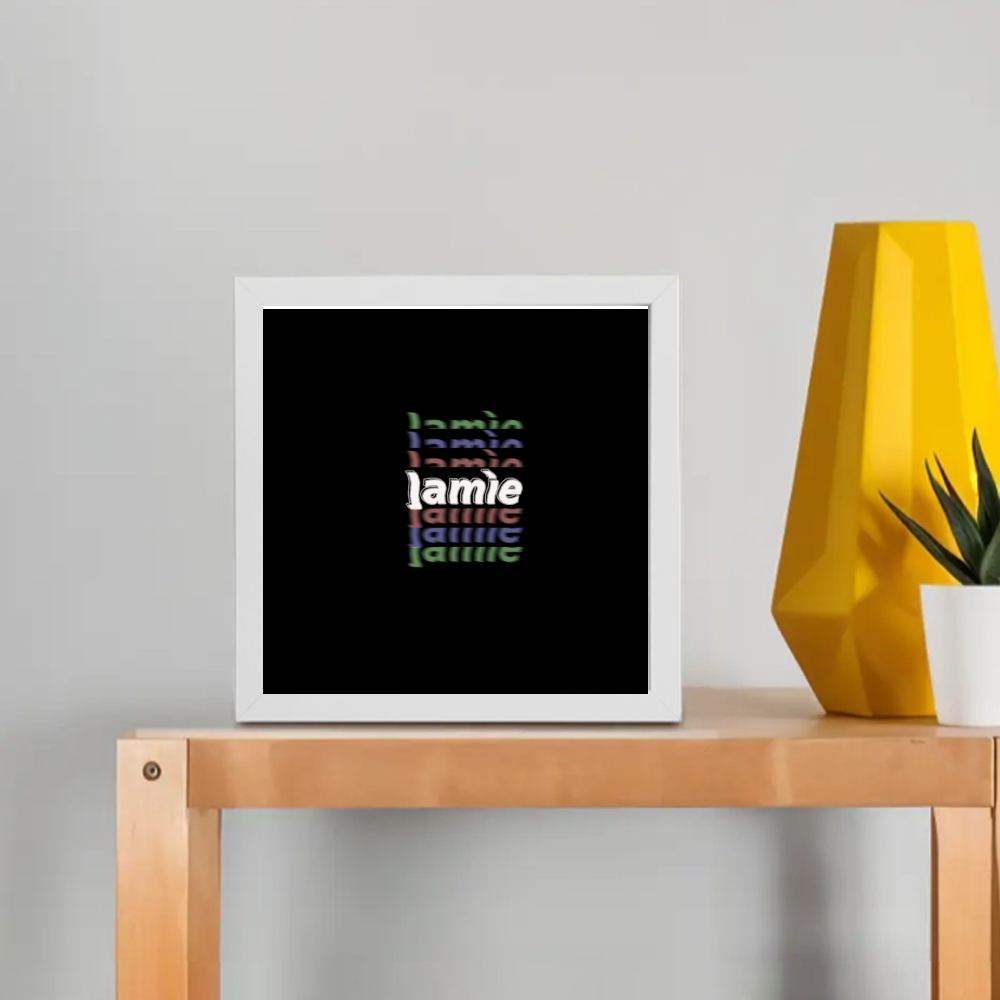 Personalized Modern Framed Poster Dtg with Custom Name