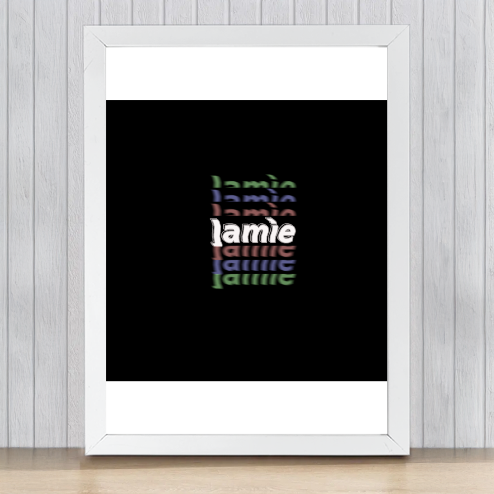 Personalized Modern Framed Poster Dtg with Custom Name