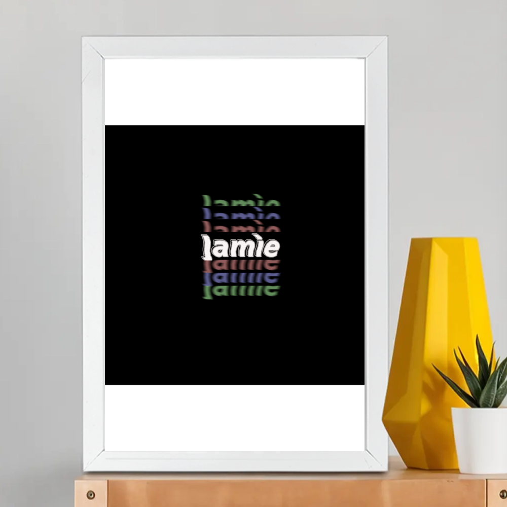 Personalized Modern Framed Poster Dtg with Custom Name