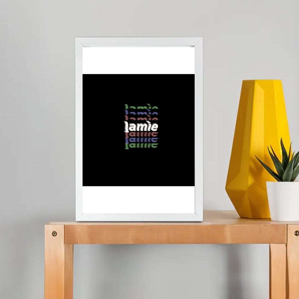 Personalized Modern Framed Poster Dtg with Custom Name