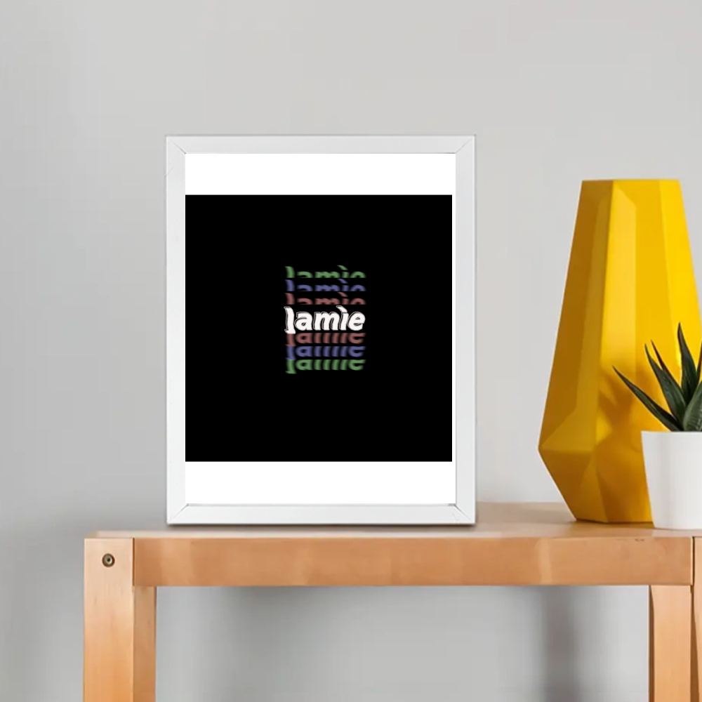 Personalized Modern Framed Poster Dtg with Custom Name