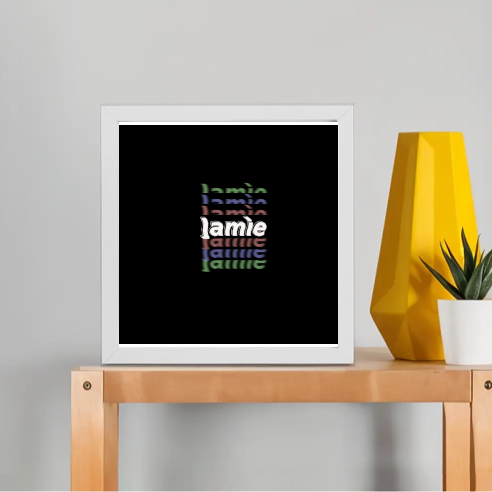 Personalized Modern Framed Poster Dtg with Custom Name