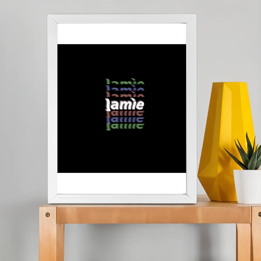 Personalized Modern Framed Poster Dtg with Custom Name