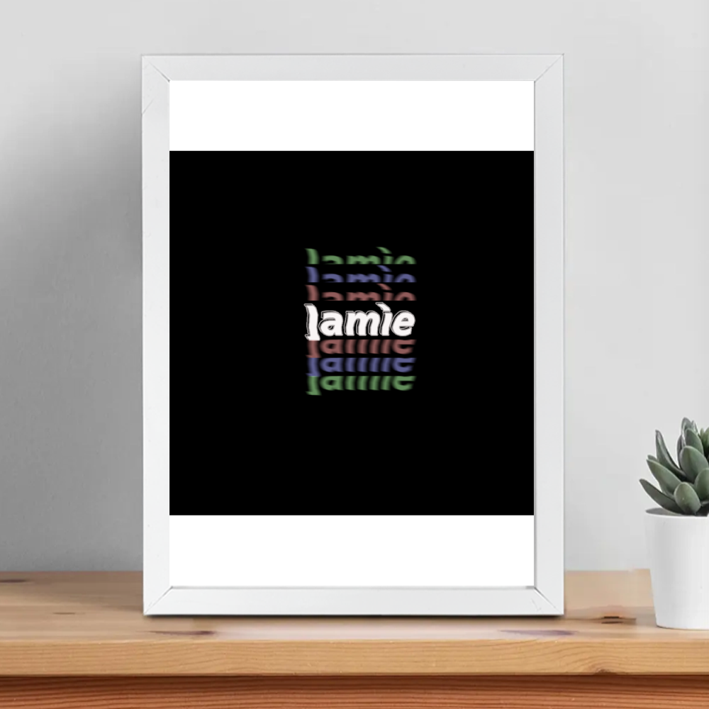 Personalized Modern Framed Poster Dtg with Custom Name