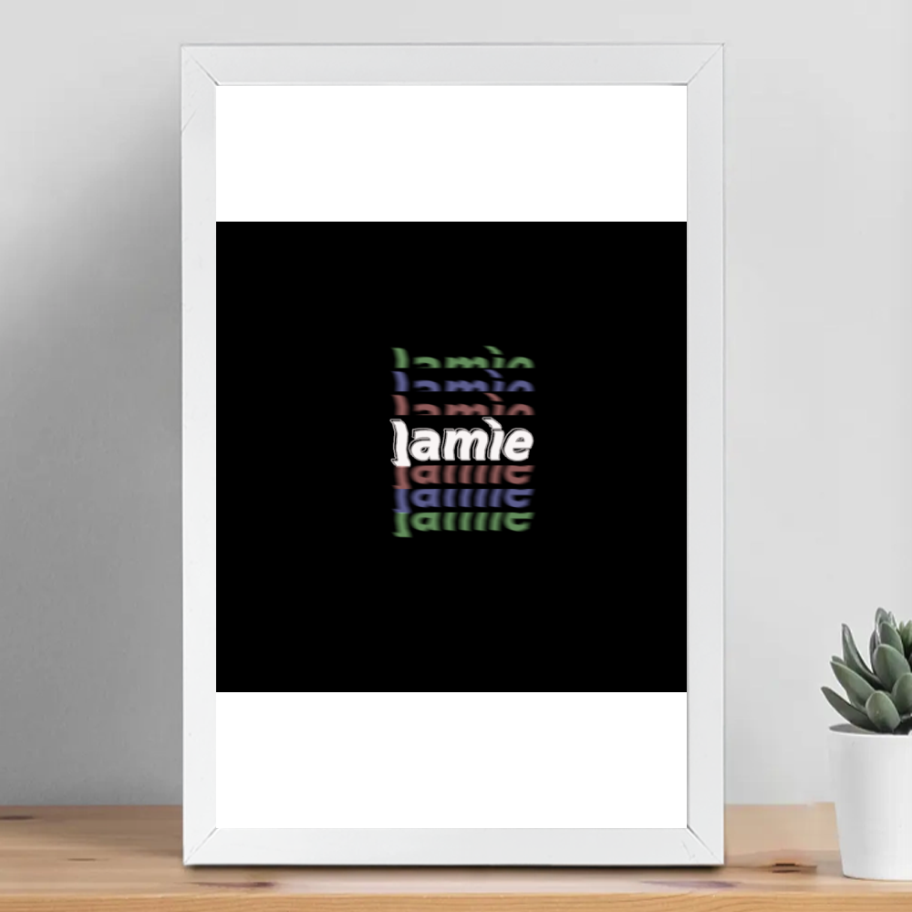 Personalized Modern Framed Poster Dtg with Custom Name