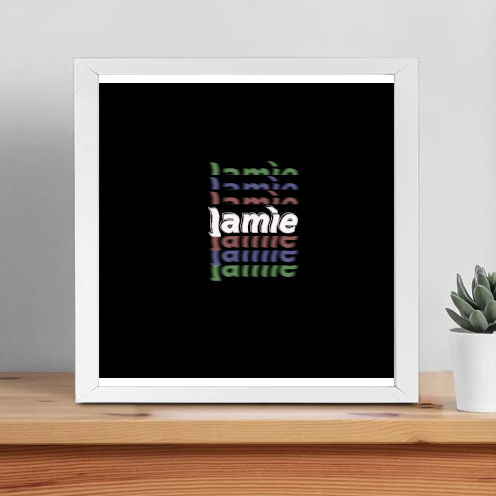 Personalized Modern Framed Poster Dtg with Custom Name