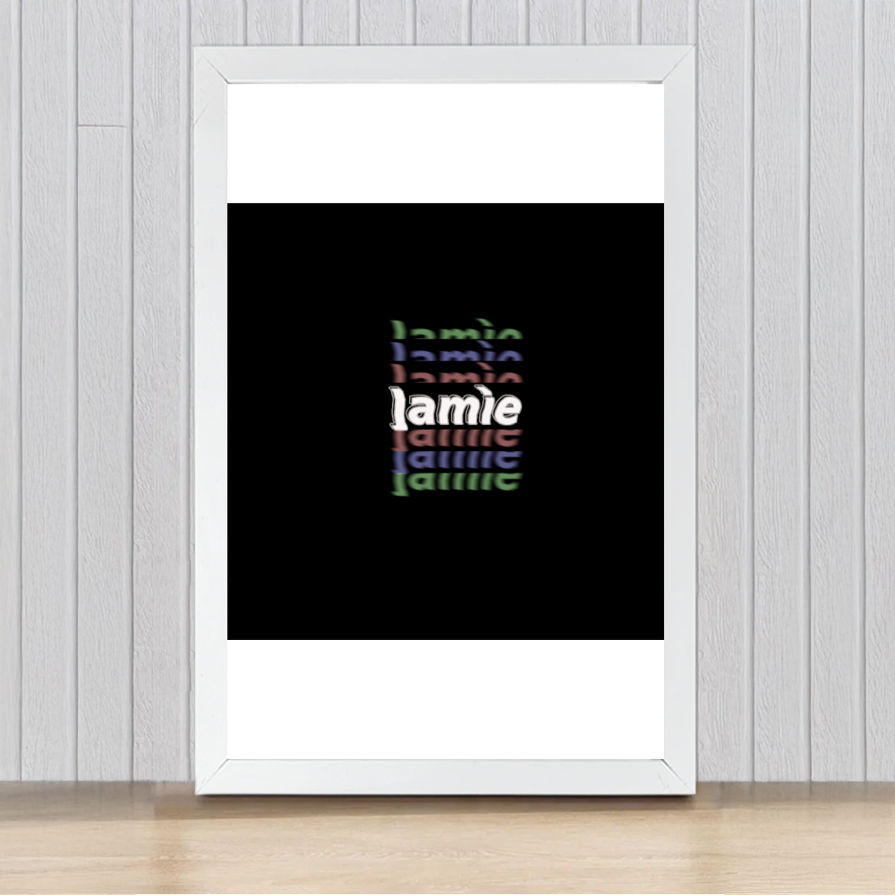 Personalized Modern Framed Poster Dtg with Custom Name