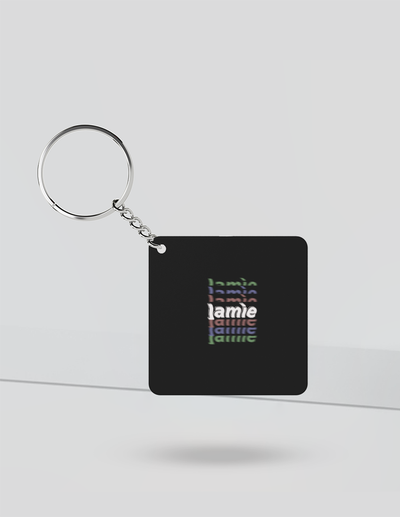 Personalized Modern Keychain Accessories with Custom Name