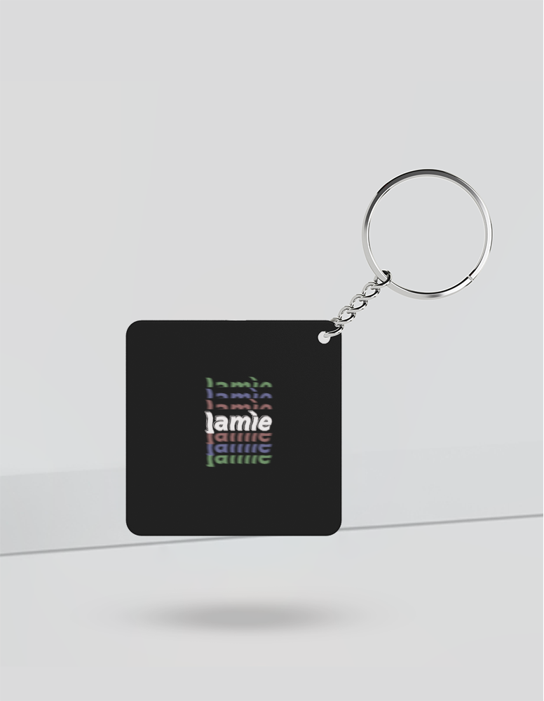 Personalized Modern Keychain Accessories with Custom Name