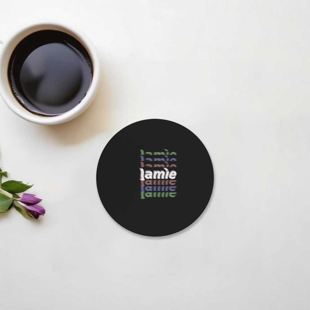 Personalized Modern Acrylic Coaster Accessories with Custom Name