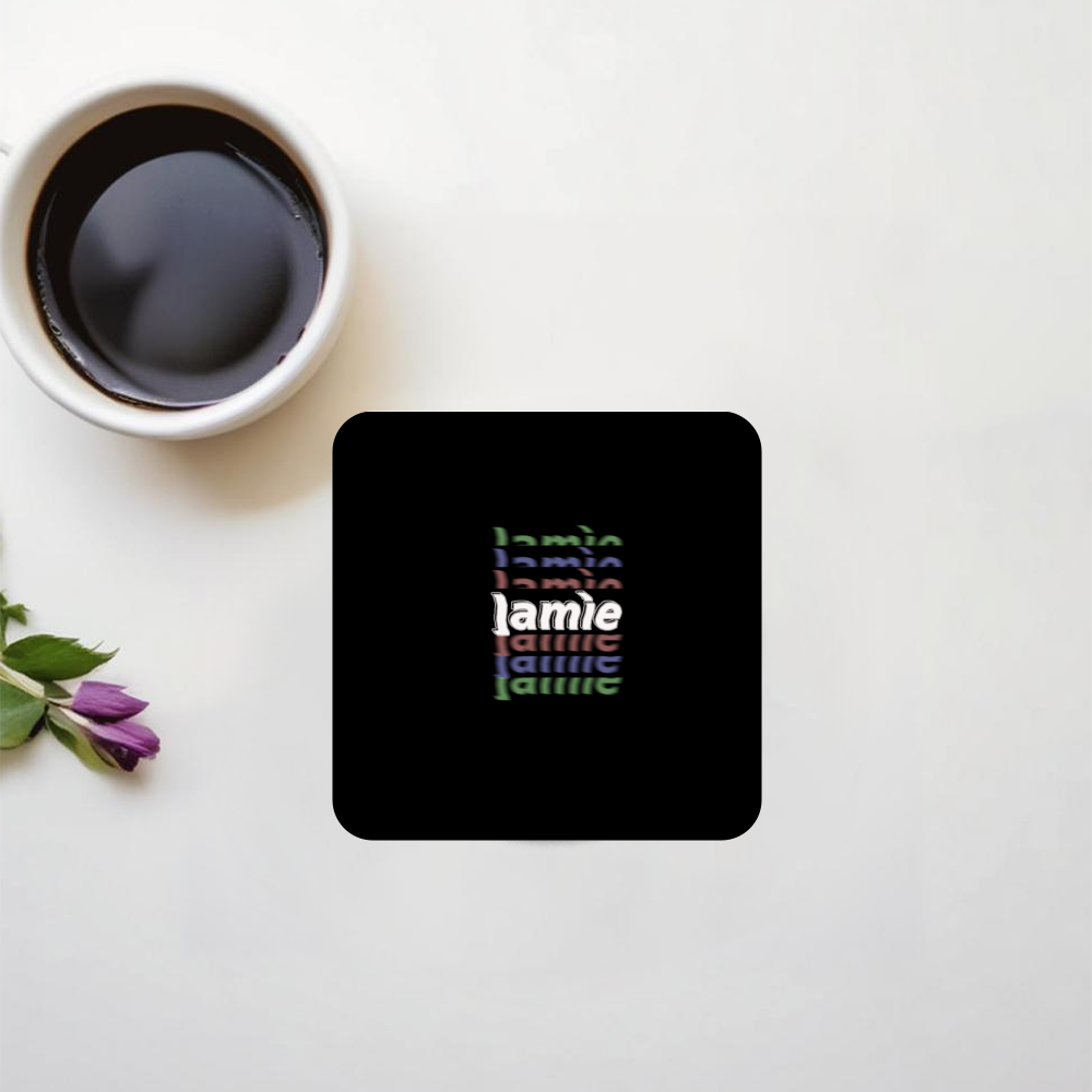 Personalized Modern Acrylic Coaster Accessories with Custom Name