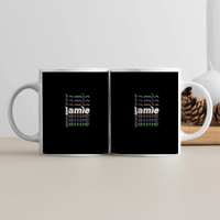 Personalized Modern White Coffee Mug Accessories with Custom Name