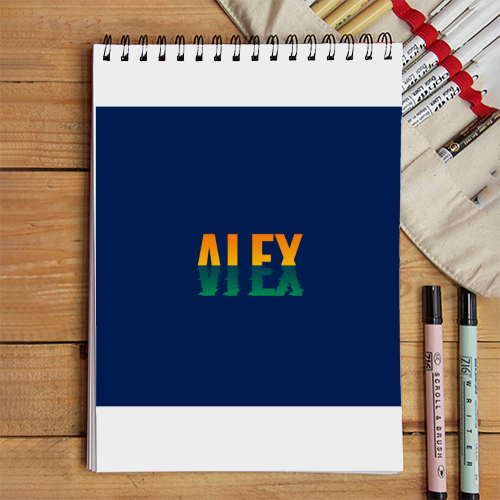 Personalized Minimalist Sketchbook Accessories with Custom Name