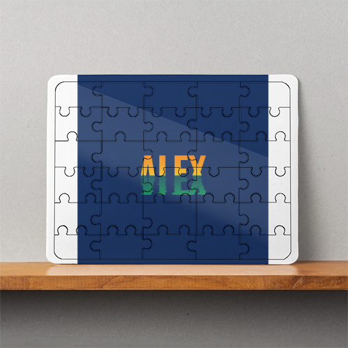 Personalized Minimalist MDF Wooden Puzzles Accessories with Custom Name