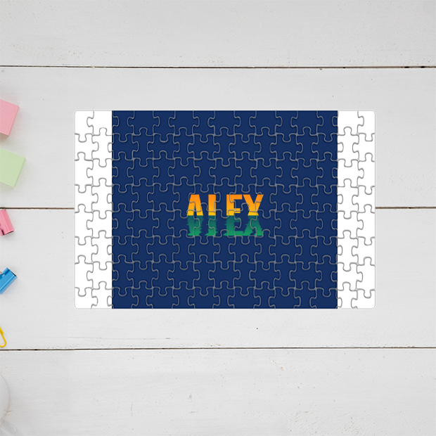 Personalized Minimalist MDF Wooden Puzzles Accessories with Custom Name
