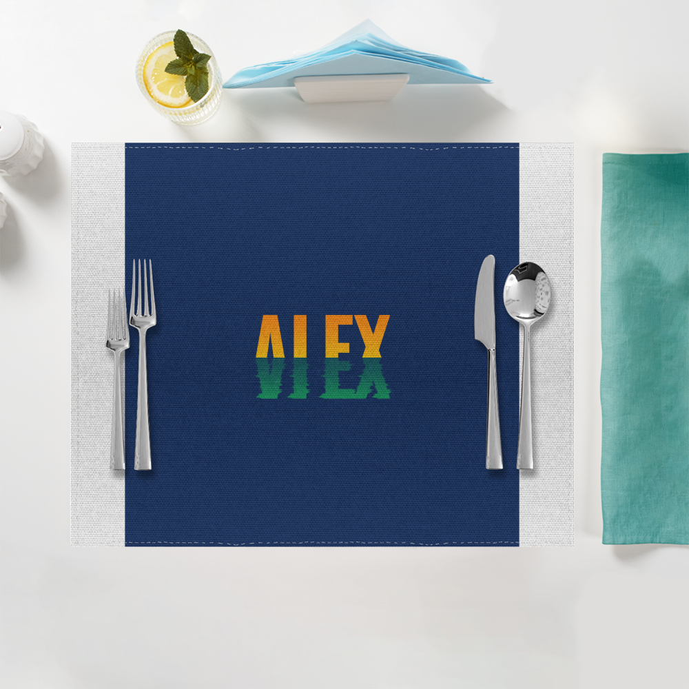 Personalized Minimalist Accessory with Custom Name - Placemat Accessories Accessory