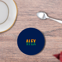 Personalized Minimalist Coasters Accessories with Custom Name