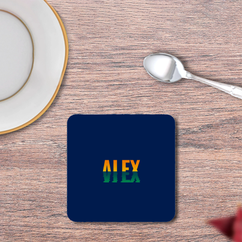 Personalized Minimalist Coasters Accessories with Custom Name