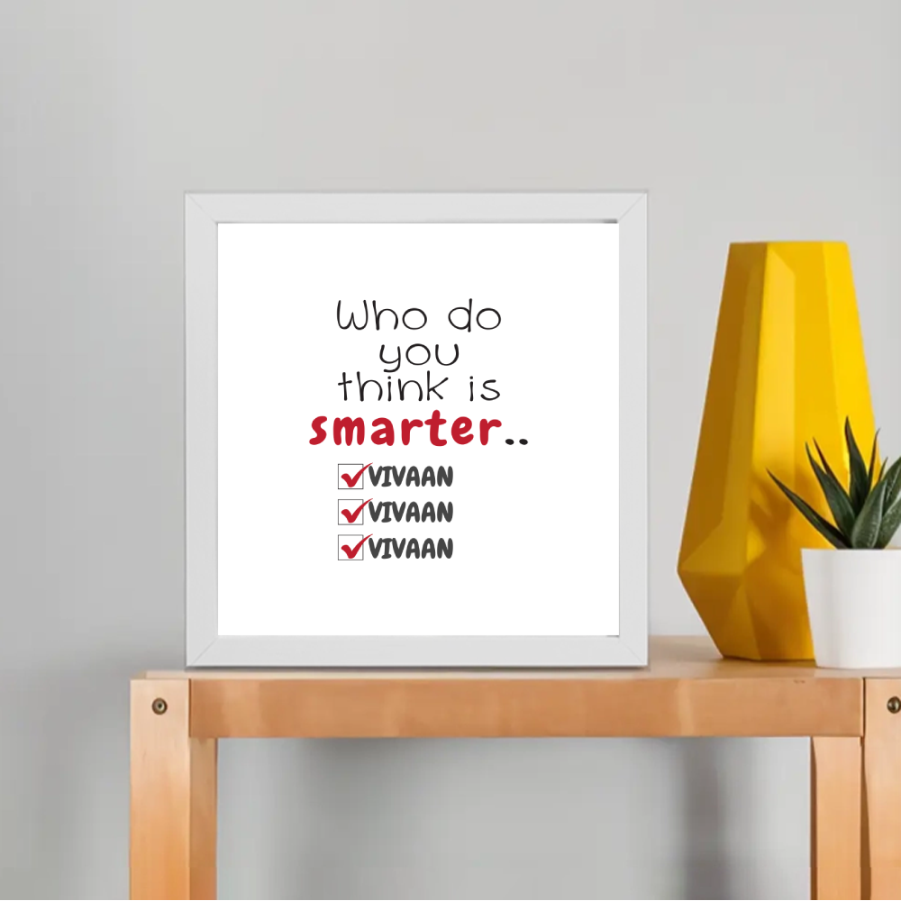 Personalized Minimalist Framed Poster Dtg with Custom Name