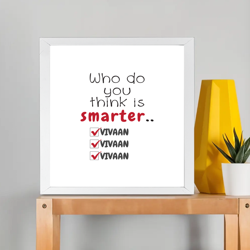 Personalized Minimalist Framed Poster Dtg with Custom Name
