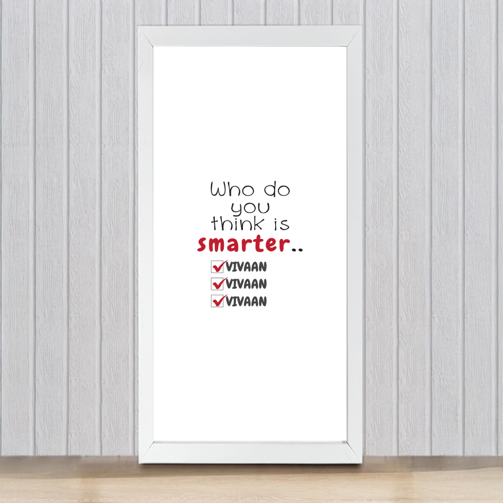 Personalized Minimalist Framed Poster Dtg with Custom Name