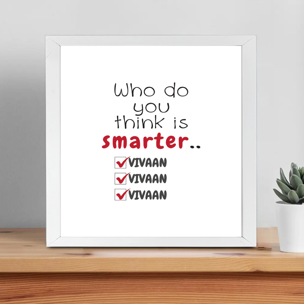 Personalized Minimalist Framed Poster Dtg with Custom Name
