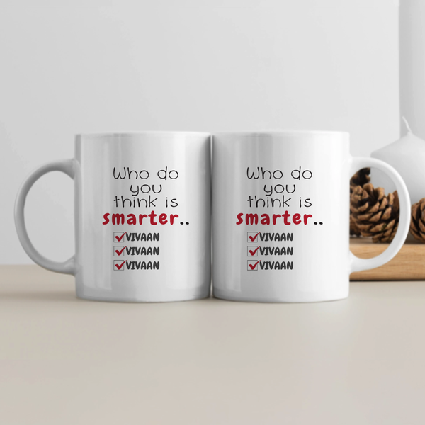 Personalized Minimalist White Coffee Mug Accessories with Custom Name