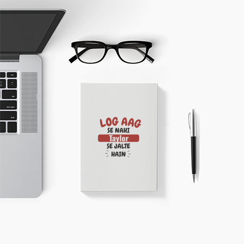 Personalized Typographic Notebook Accessories with Custom Name - Notebook Accessories