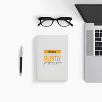 Personalized Typographic Notebook Accessories with Custom Name