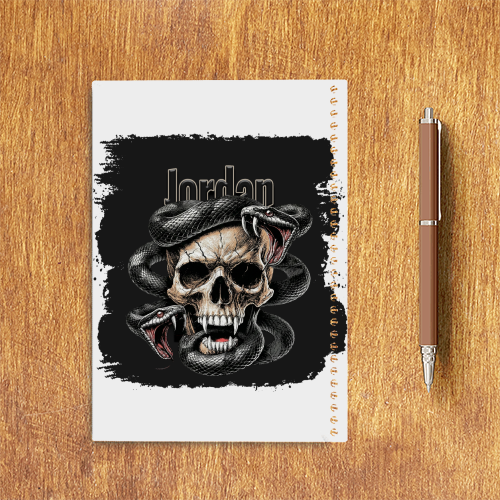 Personalized Dark Art Sketchbook Accessories with Custom Name