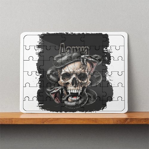 Personalized Dark Art MDF Wooden Puzzles Accessories with Custom Name