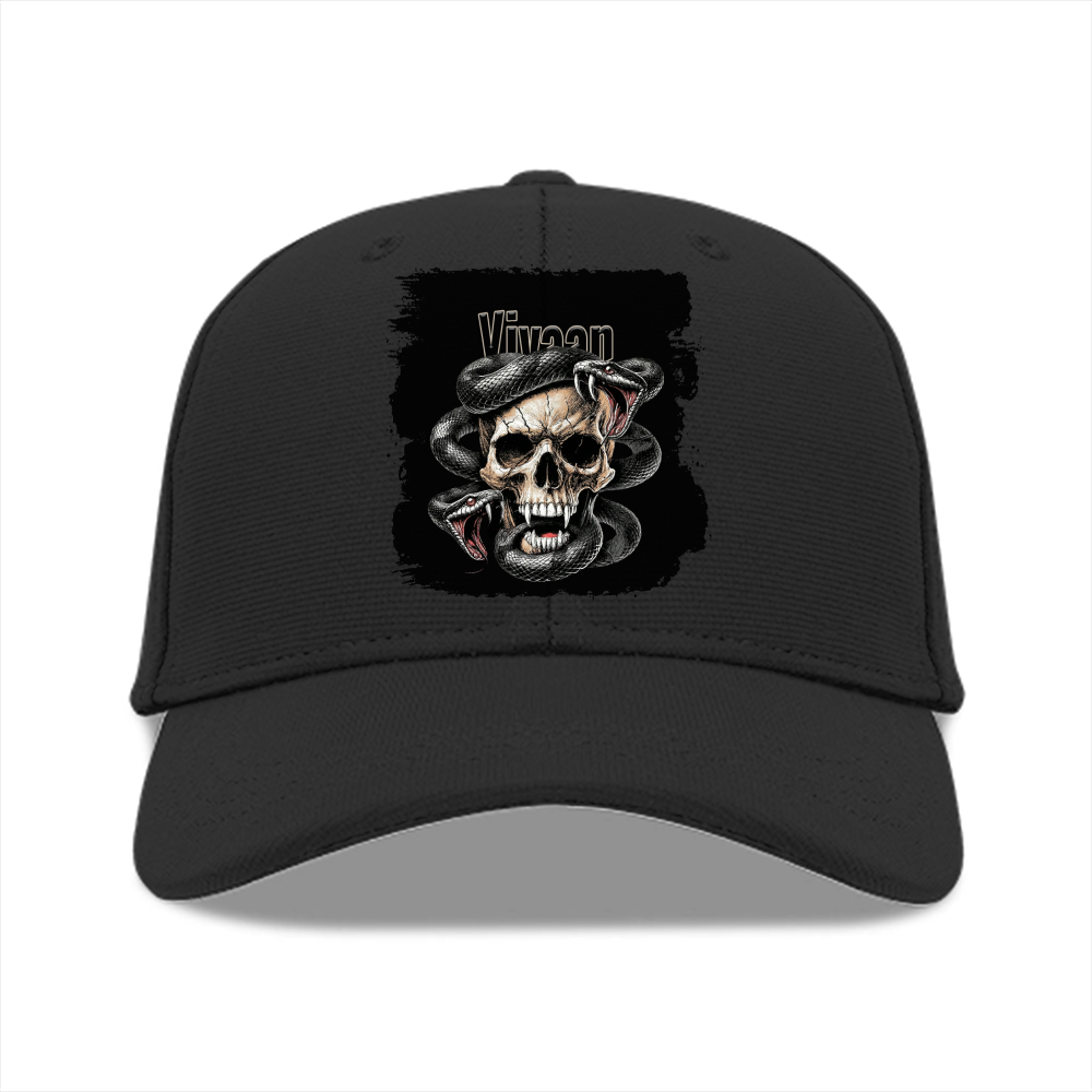 Personalized Dark Art Baseball Ottoman Cap Dtg with Custom Name