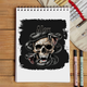 Personalized Graphic Sketchbook Accessories with Custom Name