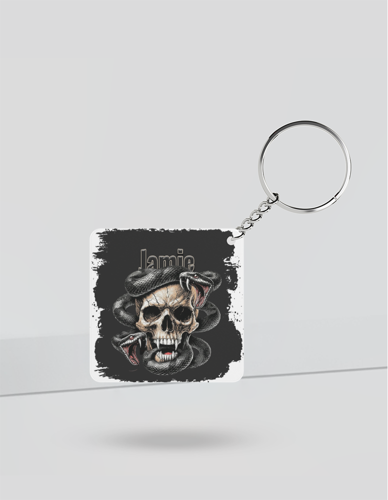 Personalized Graphic Keychain Accessories with Custom Name