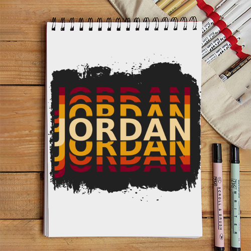 Personalized Modern Sketchbook Accessories with Custom Name