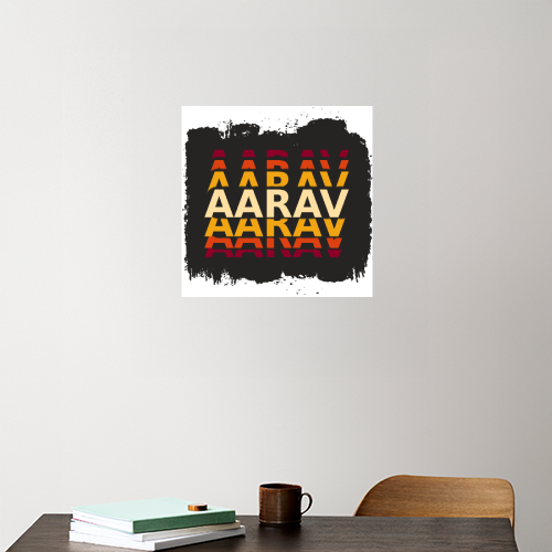 Personalized Modern Acrylic Poster Accessories with Custom Name