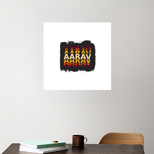 Personalized Modern Acrylic Poster Accessories with Custom Name