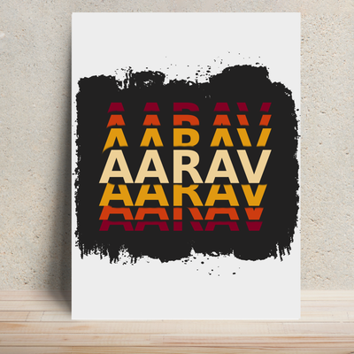 Personalized Modern Metal Posters Accessories with Custom Name