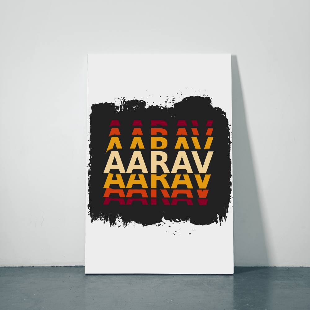 Personalized Modern Metal Posters Accessories with Custom Name