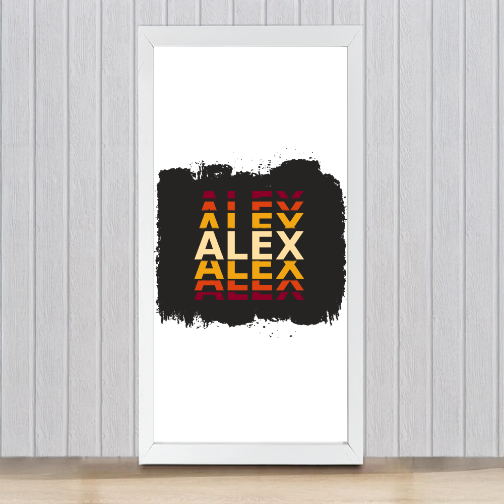 Personalized Modern Framed Poster Dtg with Custom Name