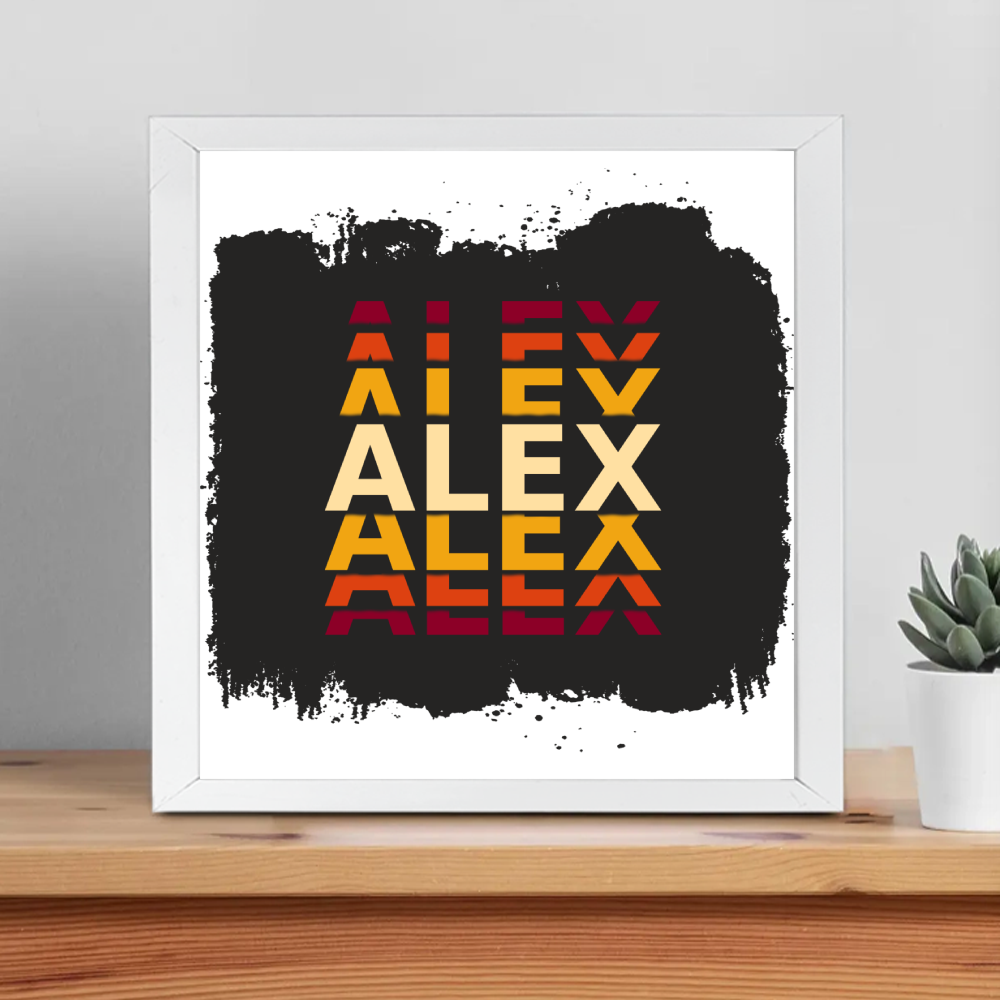 Personalized Modern Framed Poster Dtg with Custom Name