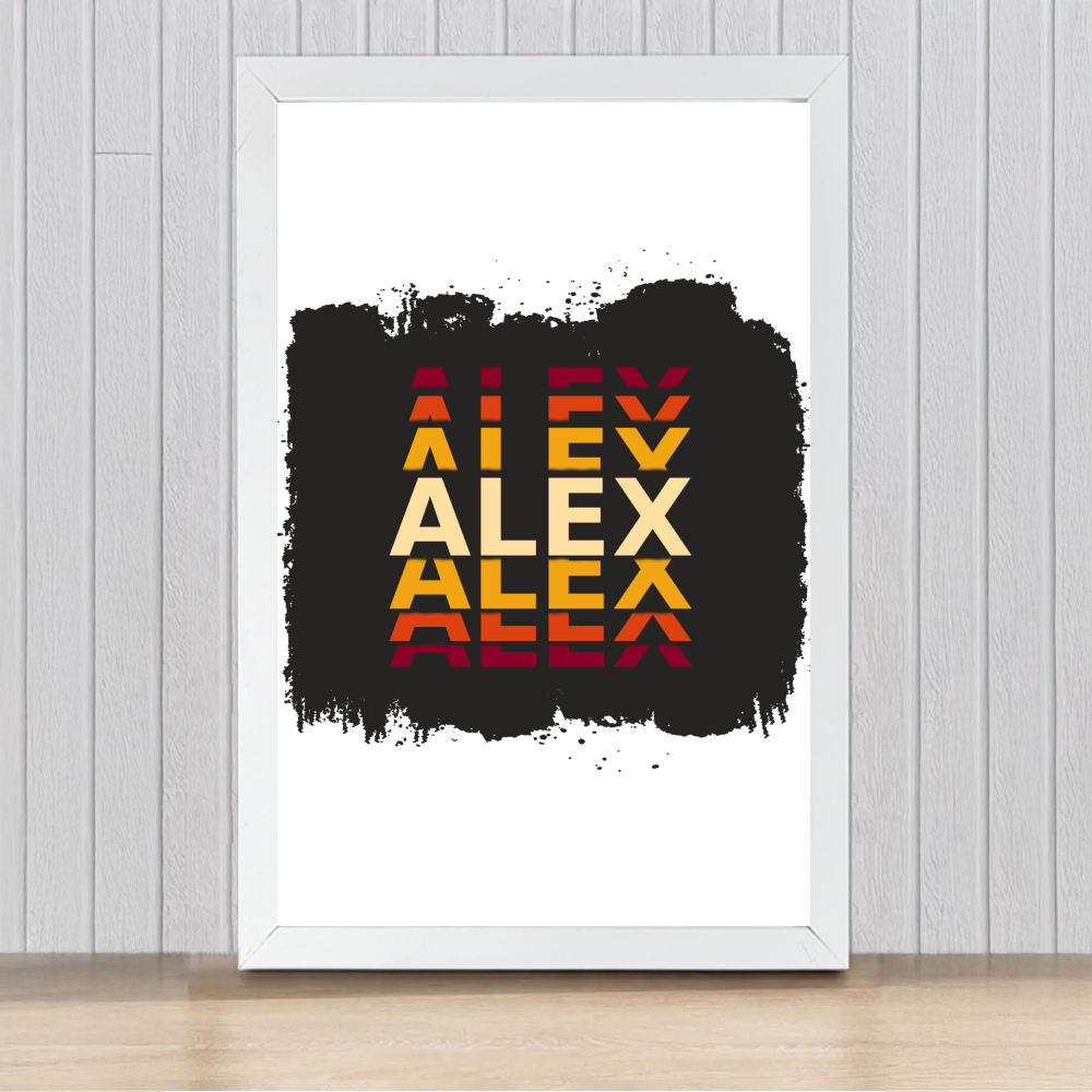 Personalized Modern Framed Poster Dtg with Custom Name