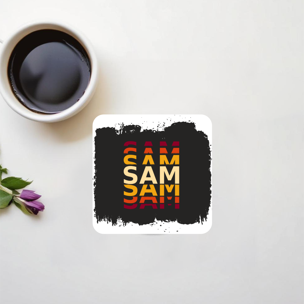 Personalized Modern Acrylic Coaster Accessories with Custom Name