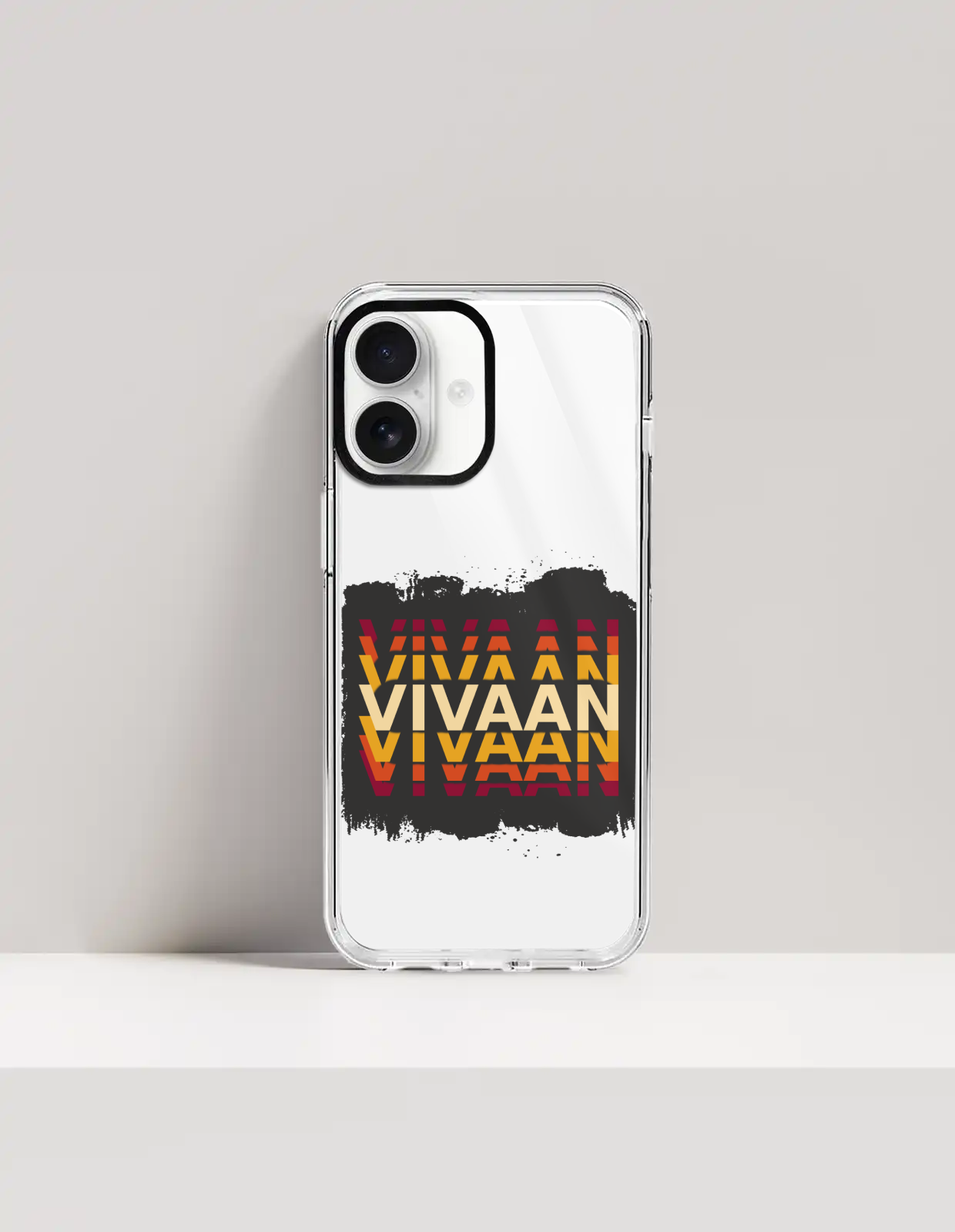 Personalized Modern Phone Case with Custom Name - iPhone Glass Case Accessories Phone Case
