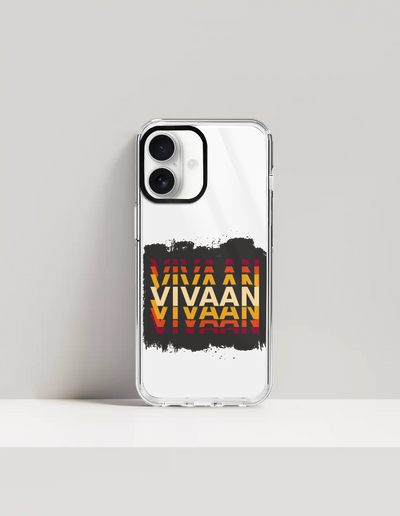 Personalized Modern Phone Case with Custom Name - iPhone Glass Case Accessories Phone Case